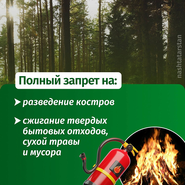 Огонь под запретом: в Татарстане ужесточены правила пожарной безопасности